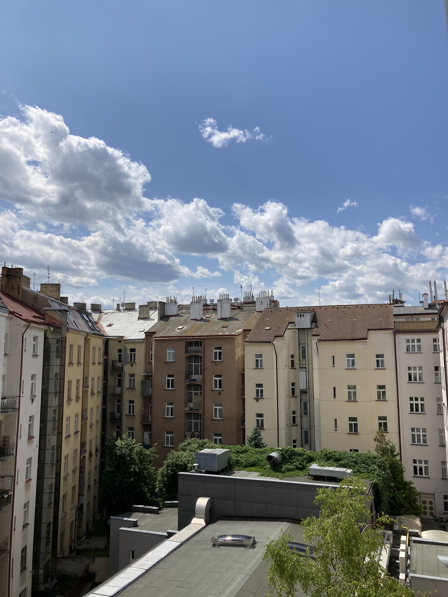 Výhled z prvního společného pokoje